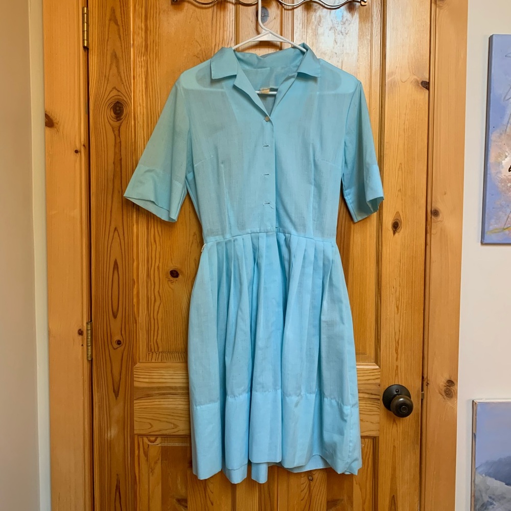 Vintage 1950s Blue Dress